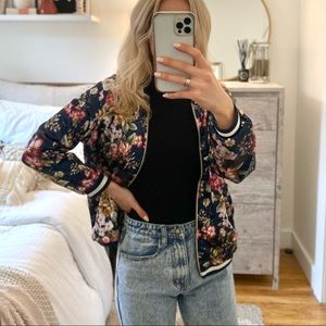 Floral Bomber Jacket